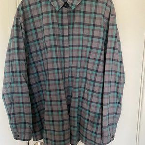 Lafayette 148 Women's Plaid Button Down Top